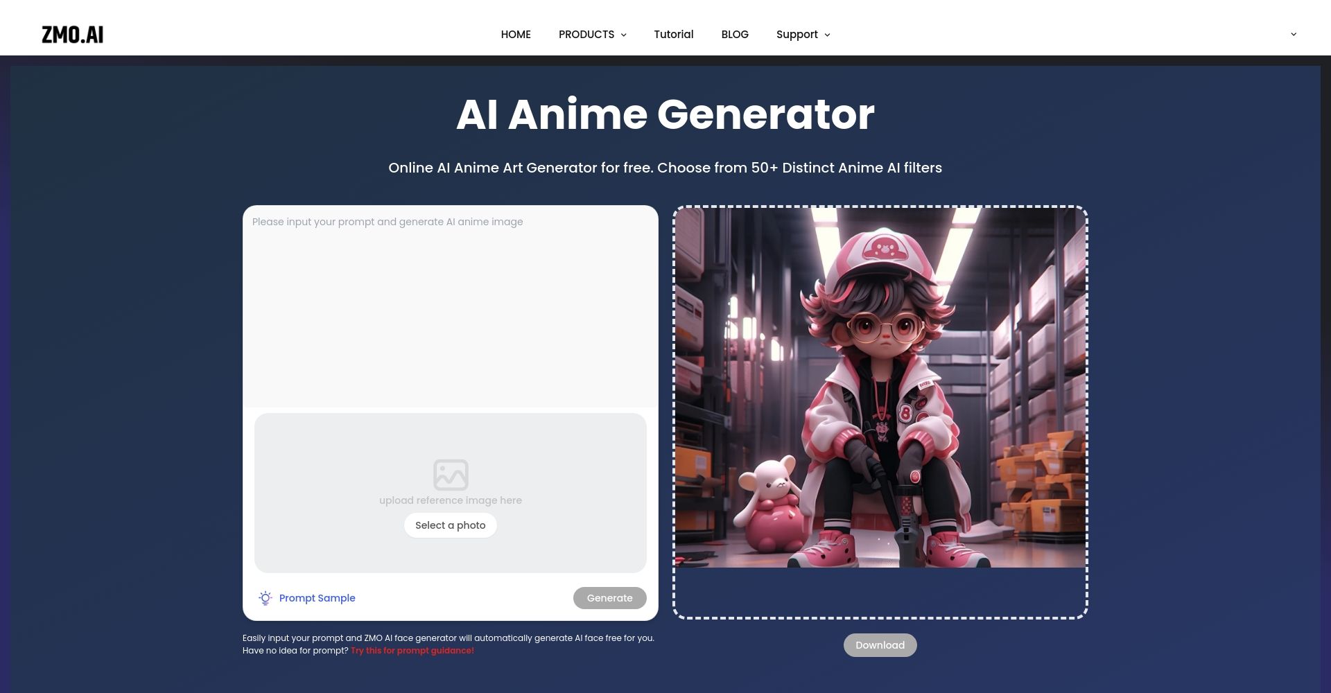 Zmo Anime Generator - Bonobo AI